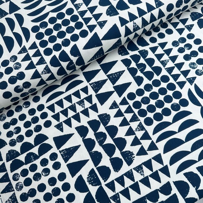 Cloud 9 Canvas Cotton Imprint - dark blue