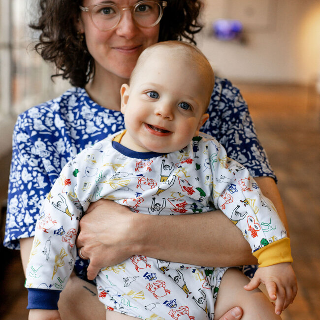 Capsule Fabrics Organic French Terry - Artists - Scribbles