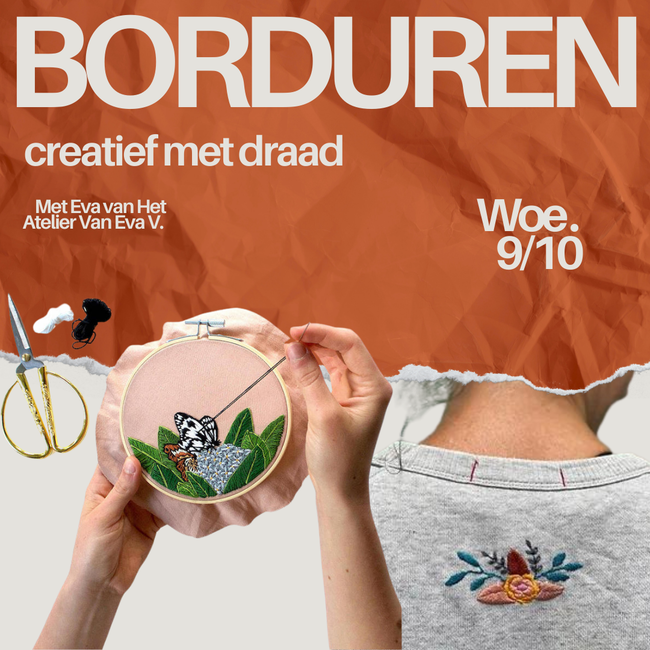 Workshop Borduren met EVA V woe. 9/10