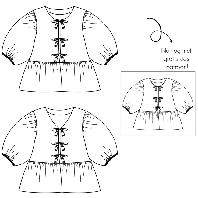 Bel’Etoile Evie blouse dames & gratis kids