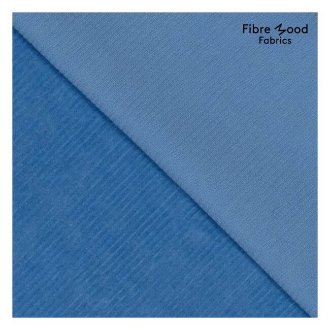 Fibre Mood Ribfluweel brede ribbel - bright blue