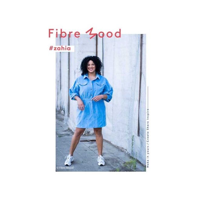 Fibre Mood Ribfluweel brede ribbel - bright blue