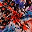 Viscose satin digital flowers