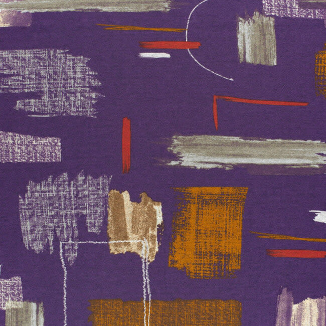 Winter Viscose tricot - abstract Purple