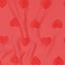 Tricot Towel Hearts - coral