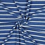 De Stoffenkamer Rekbare badstof - spons Stripes Denim Blue