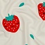 De Stoffenkamer Soft Sweater Strawberries ecru