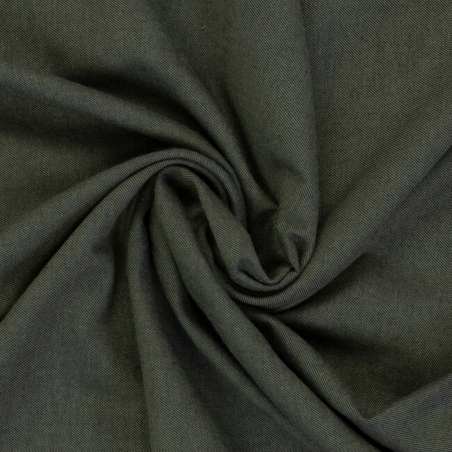 De Stoffenkamer Soft cotton Flanel - melange olive