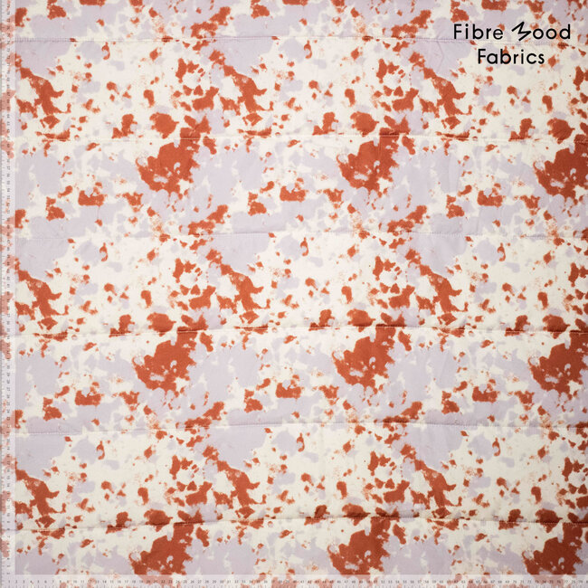 Fibre Mood Stepped matelasse abstract rust