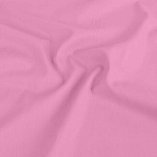 De Stoffenkamer Effen katoen baby roze