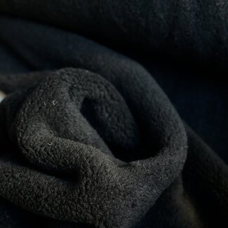 De Stoffenkamer Wool Teddy sherpa - black