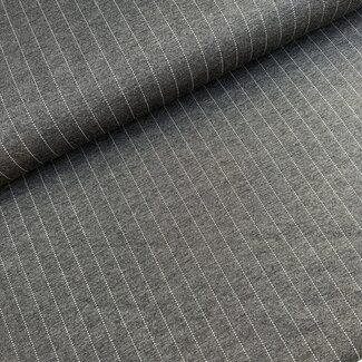 De Stoffenkamer Extra dik tricot Punta stripes - dark grey