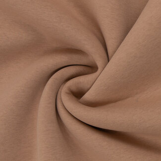 De Stoffenkamer Effen warme sweaterstof café crème