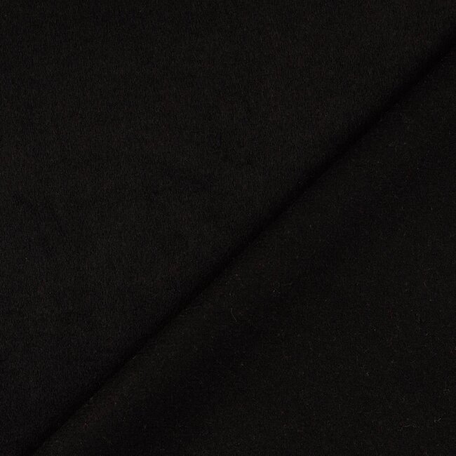 wol mix coat brushed deluxe  - black