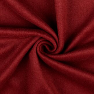 wol mix coat brushed deluxe - burgundy