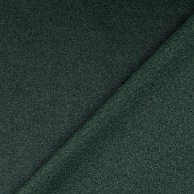 wol mix coat brushed deluxe - dark green