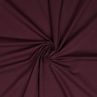 De Stoffenkamer Effen tricot aubergine