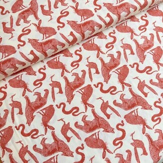 Art Gallery COUPON - 70 cm - Cotton tumbleweed creamy animals