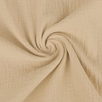 De Stoffenkamer Double Gauze Tetra - Sandy Beige 280cm!