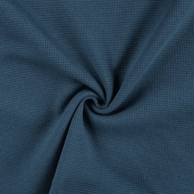 De Stoffenkamer Tricot Waffle - jeans denimblue
