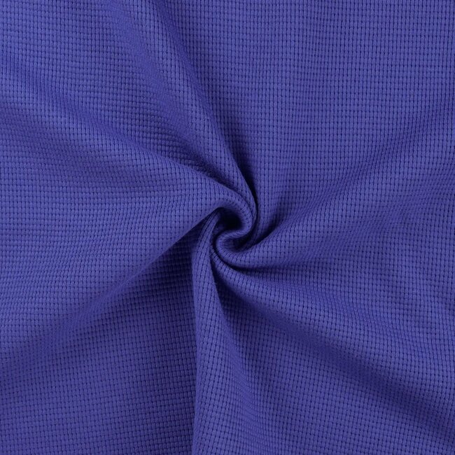 De Stoffenkamer Tricot Waffle - royal blue