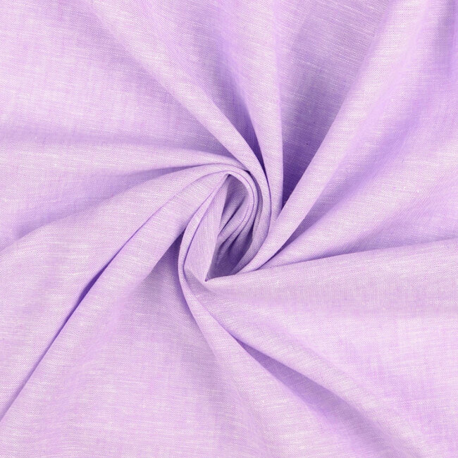 De Stoffenkamer Washed Linen Melange lilac
