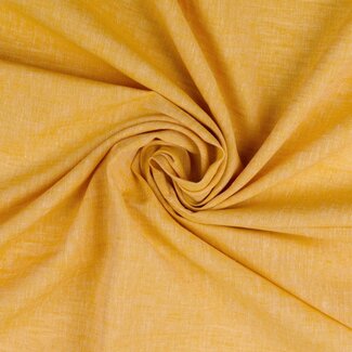 De Stoffenkamer Washed Linen Melange oker