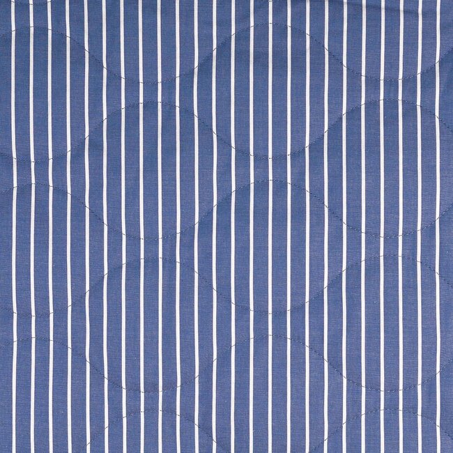 De Stoffenkamer Stepped quilted Cotton Denim Stripes
