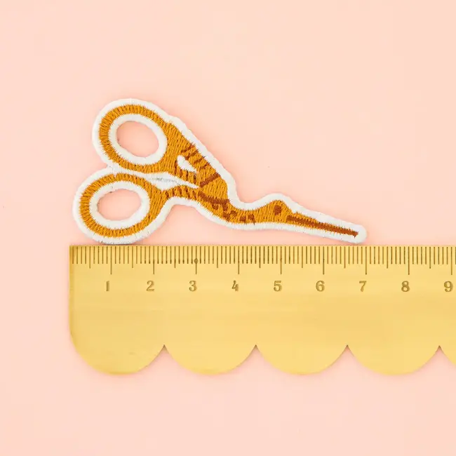 Sarah Hearts Strijkapplicatie stork scissors