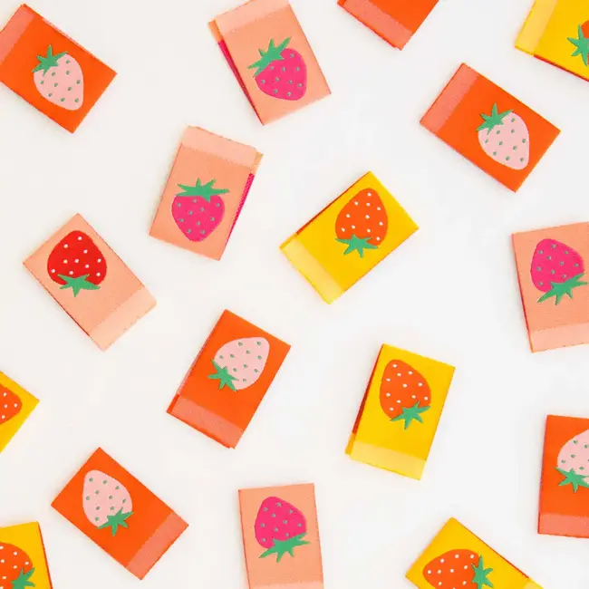 Sarah Hearts Labeltjes 8stuks strawberries