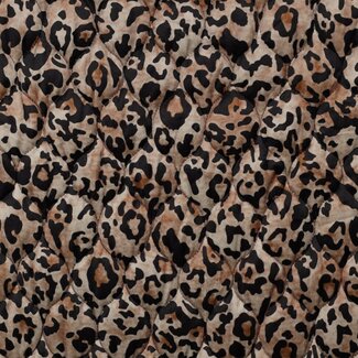 De Stoffenkamer Stepped quilted velvet leopard