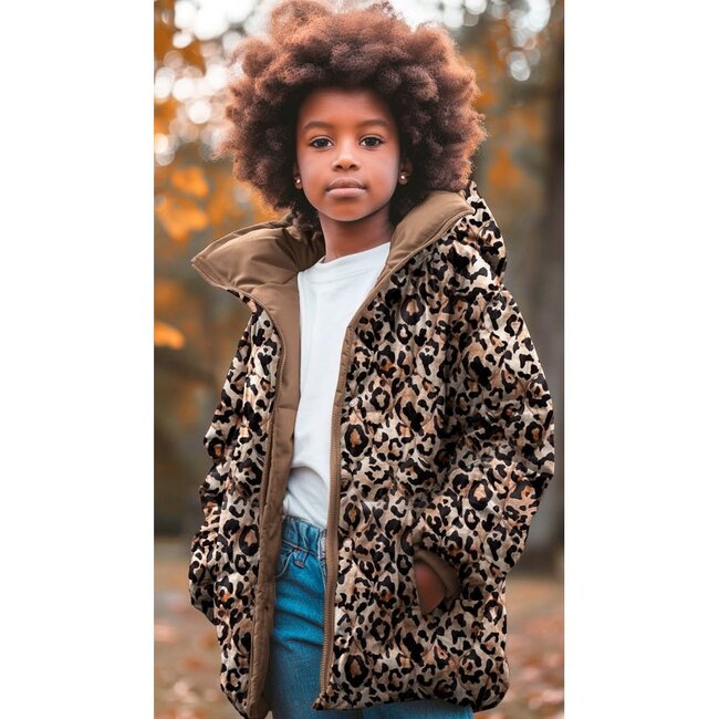 De Stoffenkamer Stepped quilted velvet leopard