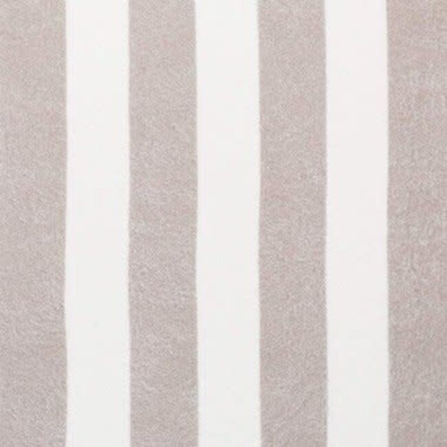 De Stoffenkamer Rekbare badstof - spons wide stripes beige