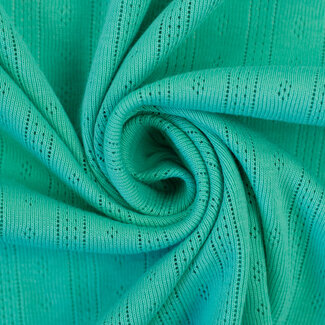 Ajour Tricot Pointelle lines - turkis
