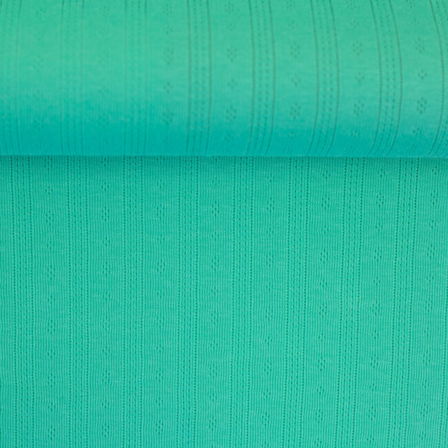 Ajour Tricot Pointelle lines - turkis