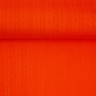 Ajour Tricot Pointelle lines - orange