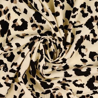 Poplin Viscose  leopard sand