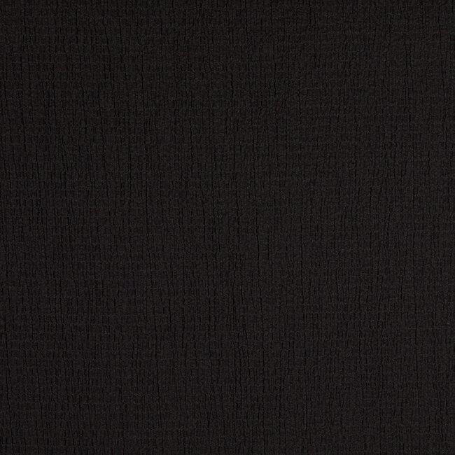 De Stoffenkamer Seersucker Viscose - uni black
