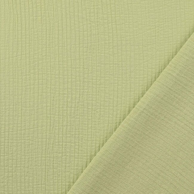 De Stoffenkamer Stitched Vintage Structure Cotton - light pistache