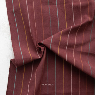 Fableism COUPON 0,50m - Woven cotton - Skinny Stripes dusk
