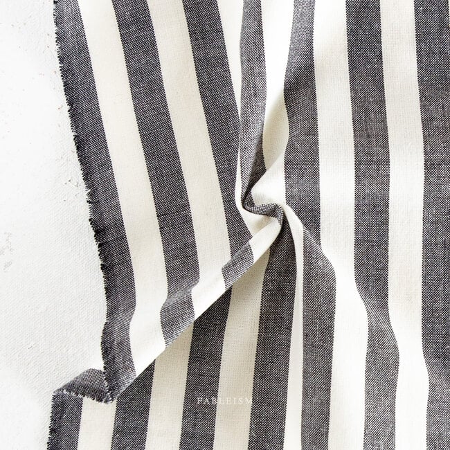 Fableism Woven cotton - Stripe in Licorice