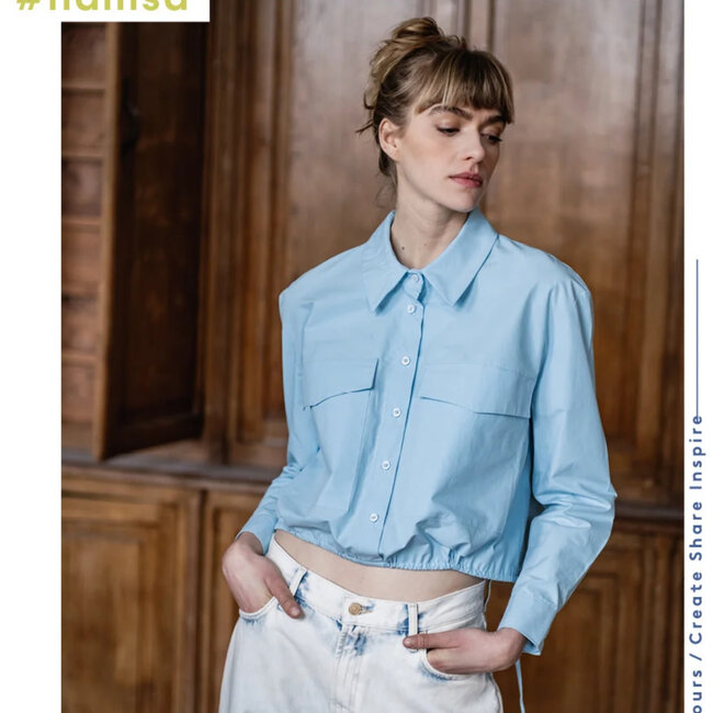 Fibre Mood Cotton Poplin Stonewashed - lightblue