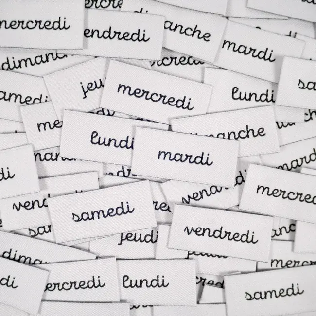 IKATEE Labels 7stuks - la semaine