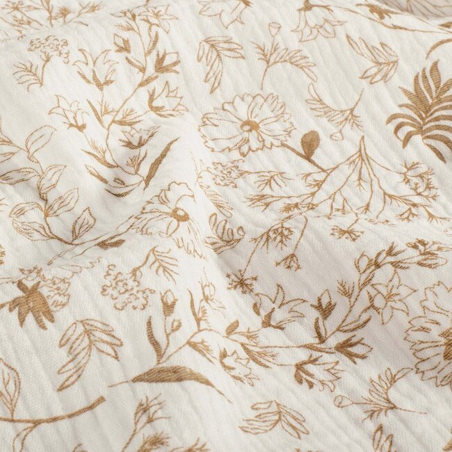 De Stoffenkamer Double Gauze Tetra leafs earth