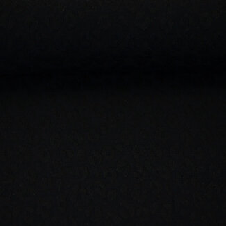 Structuur tricot leopard black