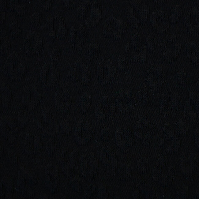 Structuur tricot leopard black