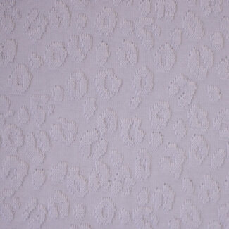 Structuur tricot leopard lila