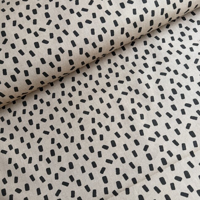De Stoffenkamer Canvas katoen tic tac mono