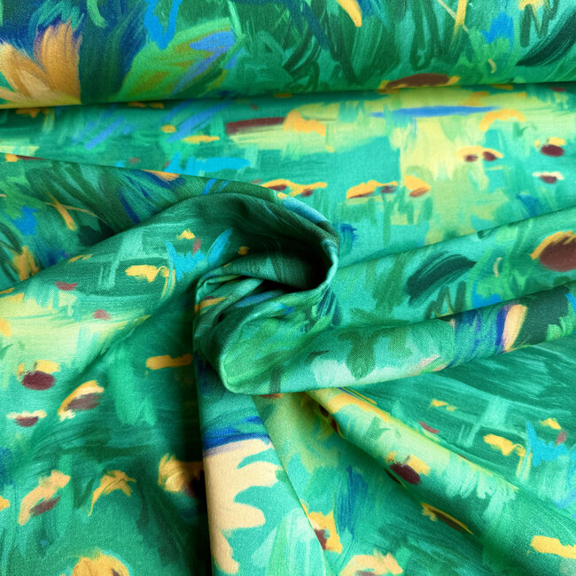 Capsule Fabrics Cotton Poplin - verjaardag - sunflowers