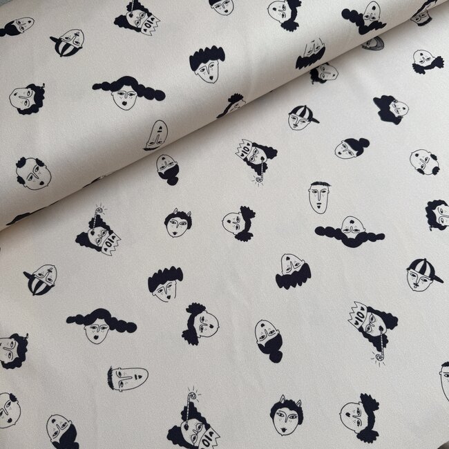 Capsule Fabrics Canvas Gabardine Twill - verjaardag - heads